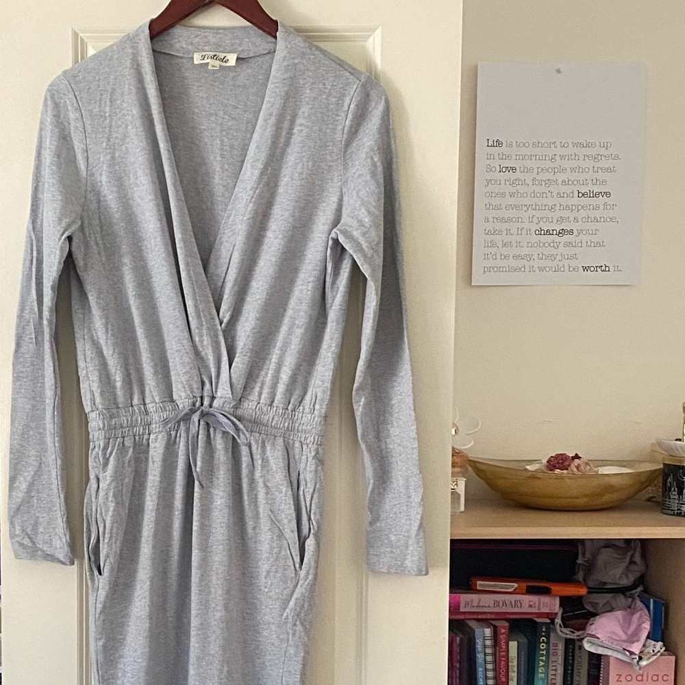 Grey Full Length Romper/Jumpsuit